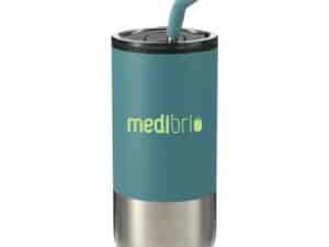 Insulated 16oz Stainless Steel Tumbler with Straw